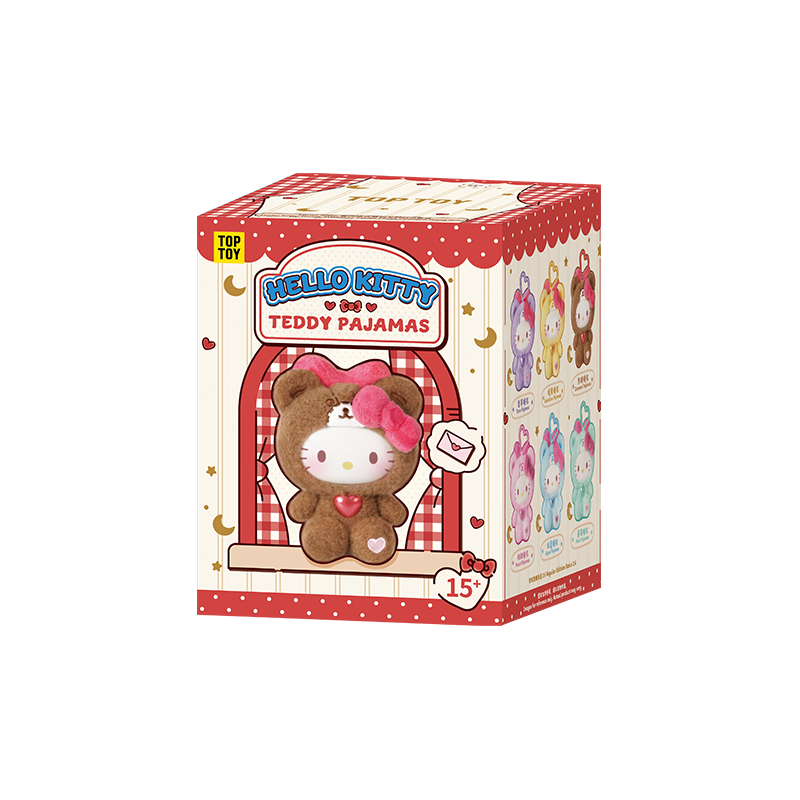HELLO KITTY Teddy Pajamas Plush Keychain Series Blind Box
