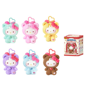 HELLO KITTY Teddy Pajamas Plush Keychain Series Blind Box