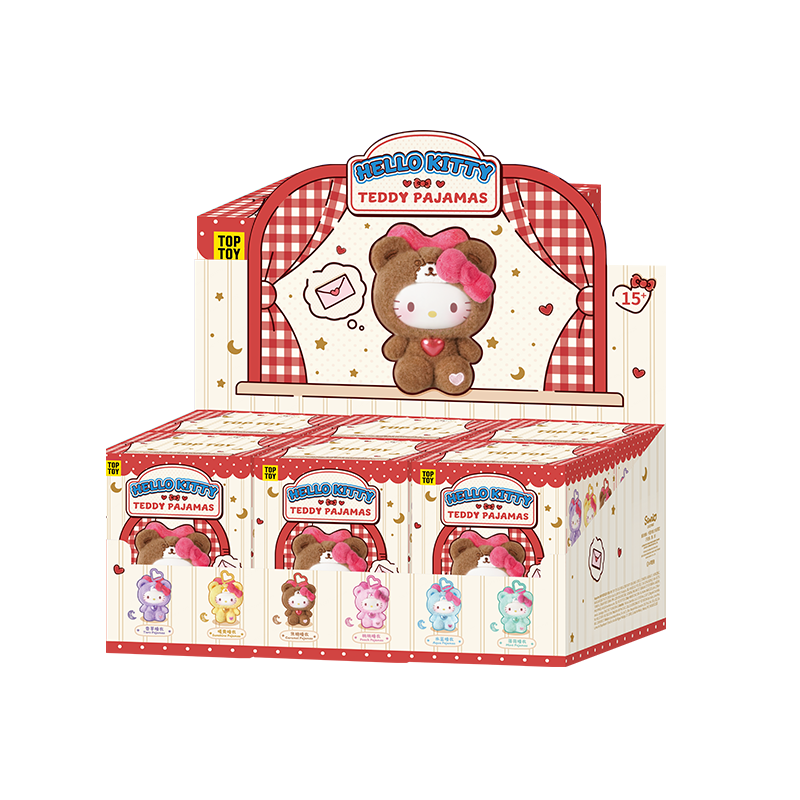 HELLO KITTY Teddy Pajamas Plush Keychain Series Blind Box